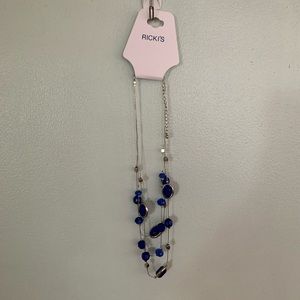 3/20$ NWT-Rickis-Trio Necklace-Blue pendants